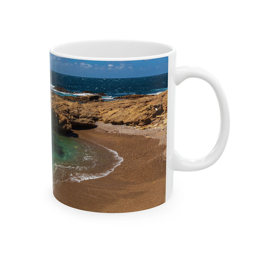 Thumbnail: California - Monterey Coastal Beach Right-Handed Ceramic Photo Mug