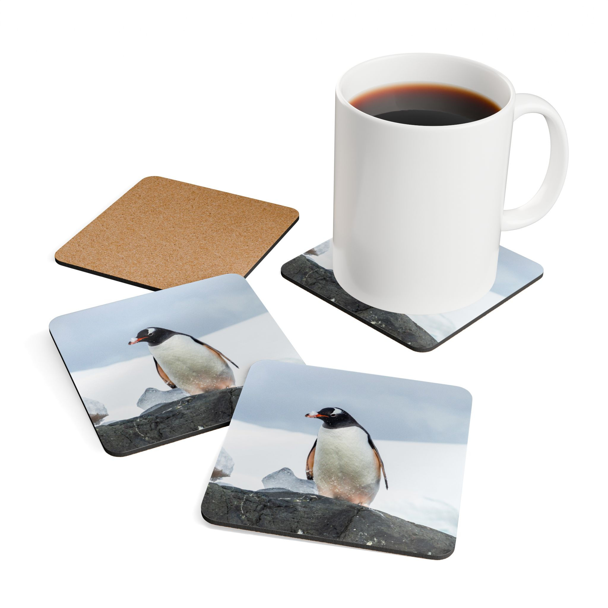Wildlife - Solitary Penguin Eco-Friendly Coasters - Set of 4