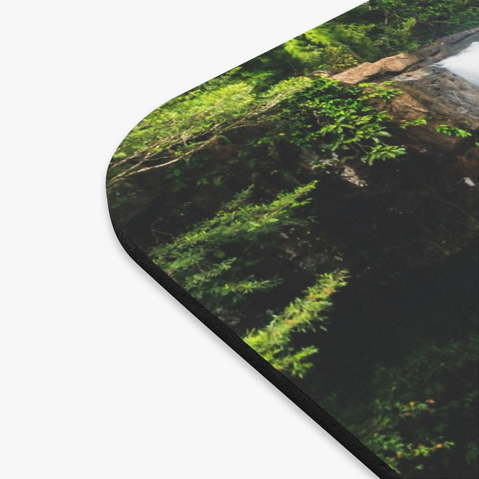 Thumbnail: Custom photo mouse pad, Koh Kut tropical waterfall, corner view.