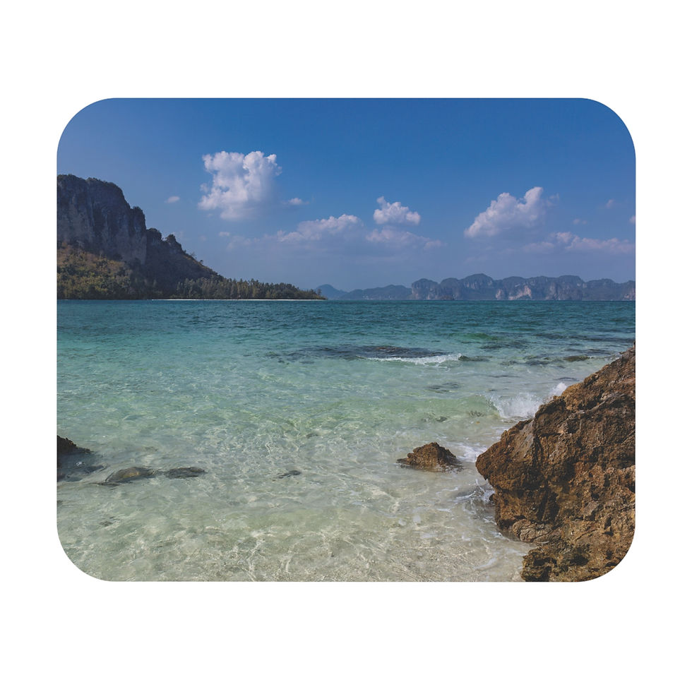 Custom photo mouse pad with Tropical beach, Thale Waek, Andaman Sea, Krabi, Thailand.