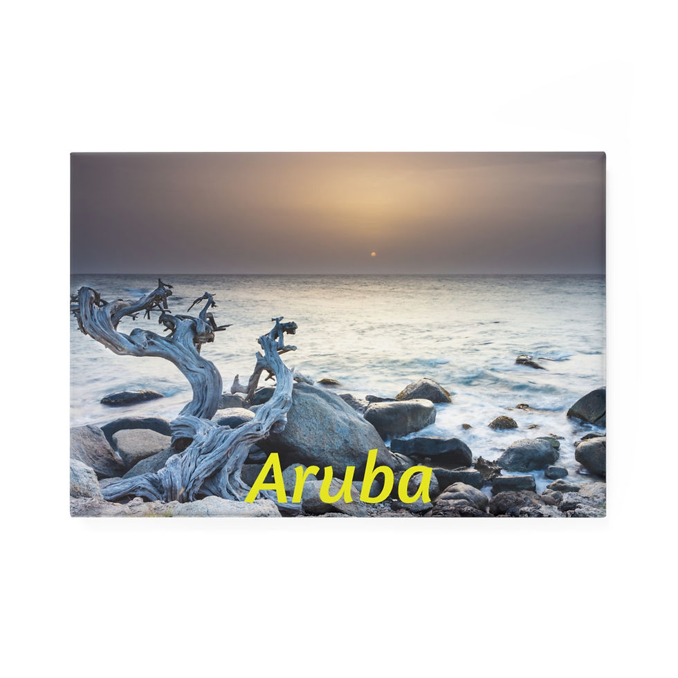 Aruba - Eerie Beach Sunset Rectangular Magnet