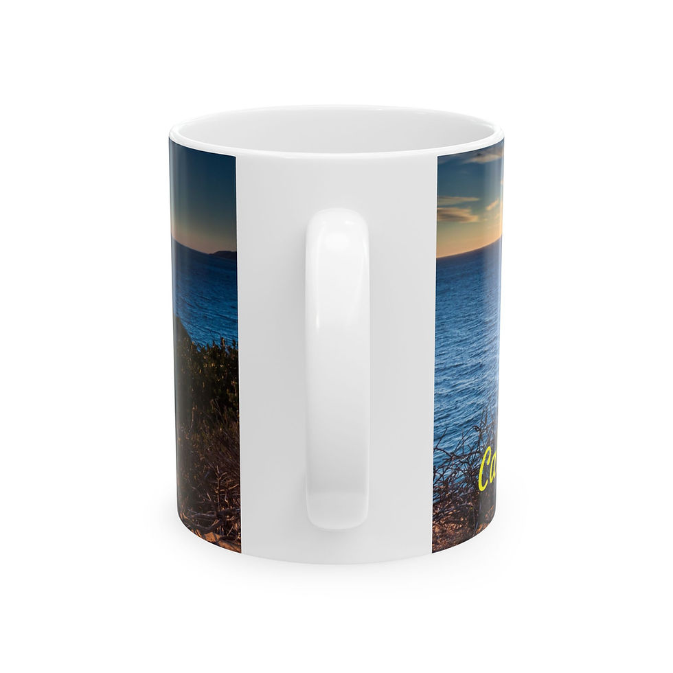 Thumbnail: California - Malibu Beach Classic Sunset Right-Handed Ceramic Photo Mug