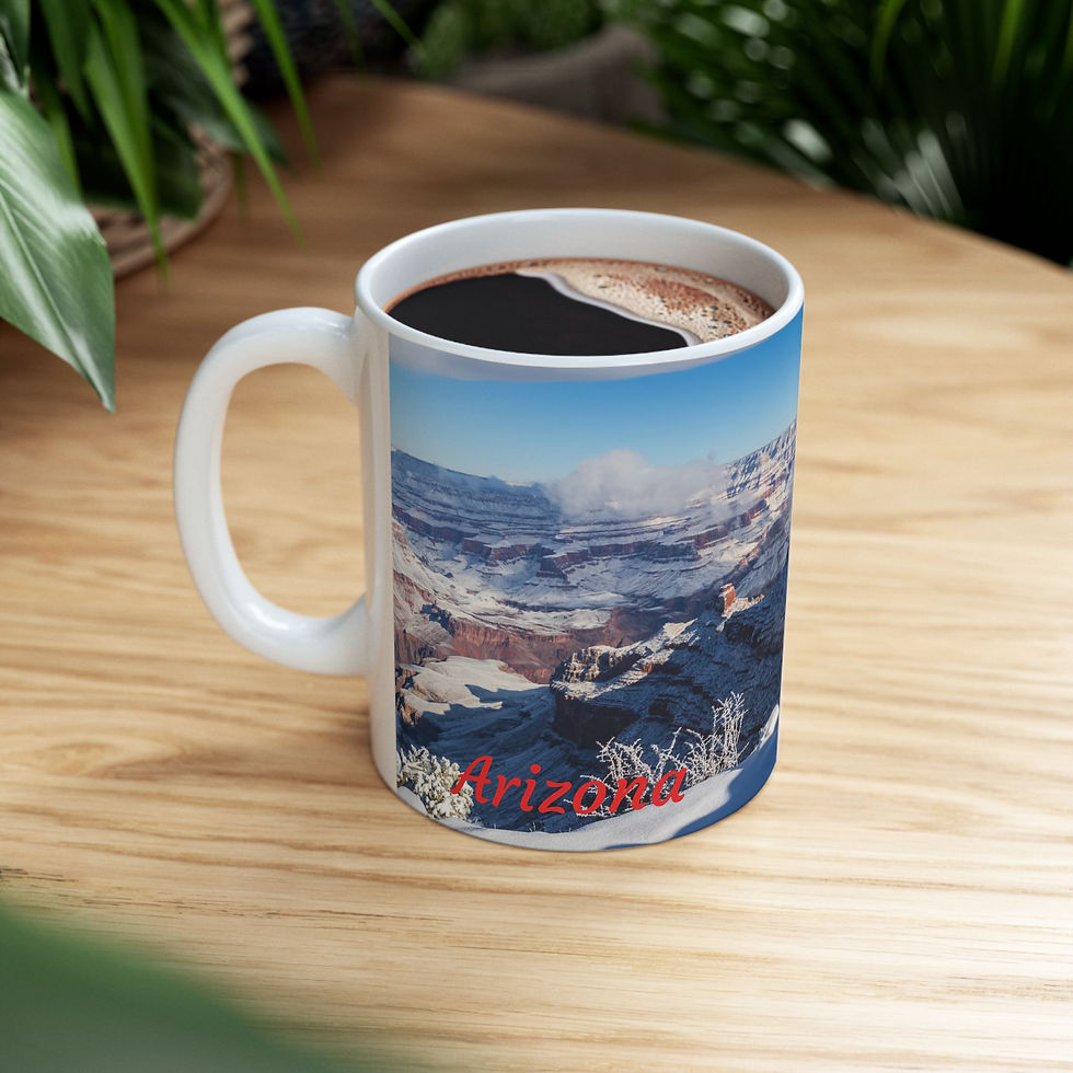 Thumbnail: Arizona - Grand Canyon Scenic Winter Right-Handed Ceramic Photo Mug