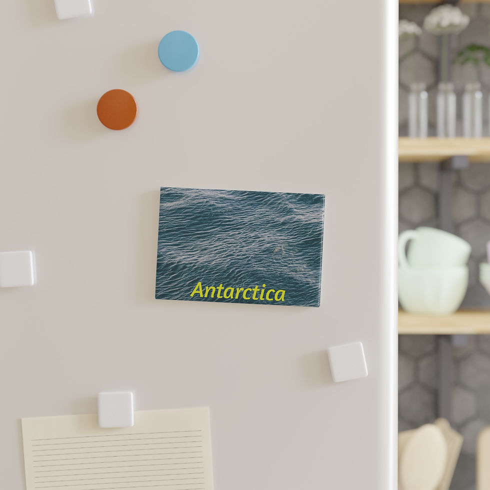 Thumbnail: Custom photo refrigerator magnet with patterned ocean ripples in the Drake Passage near Antarctica.