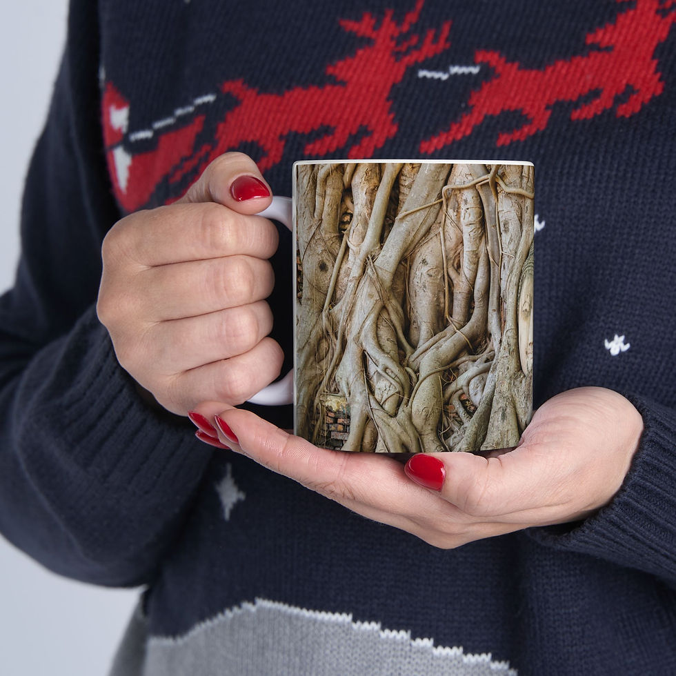 Thumbnail: Thailand - Ayutthaya Buddha Tree Root Left-Handed Ceramic Photo Mug