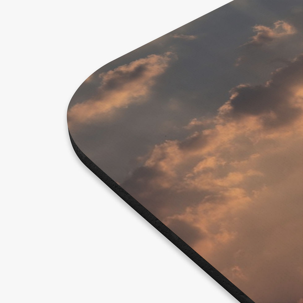 Thumbnail: Custom photo mouse pad, Wat Arun silhouette, corner view.