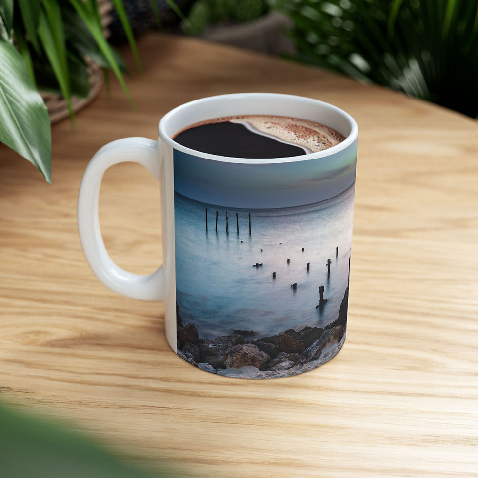 Thumbnail: Aruba -Stunning Coastal Sunset Left-Handed Ceramic Photo Mug