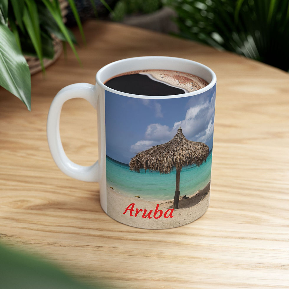 Thumbnail: Aruba - Tropical Beach Right-Handed Ceramic Photo Mug