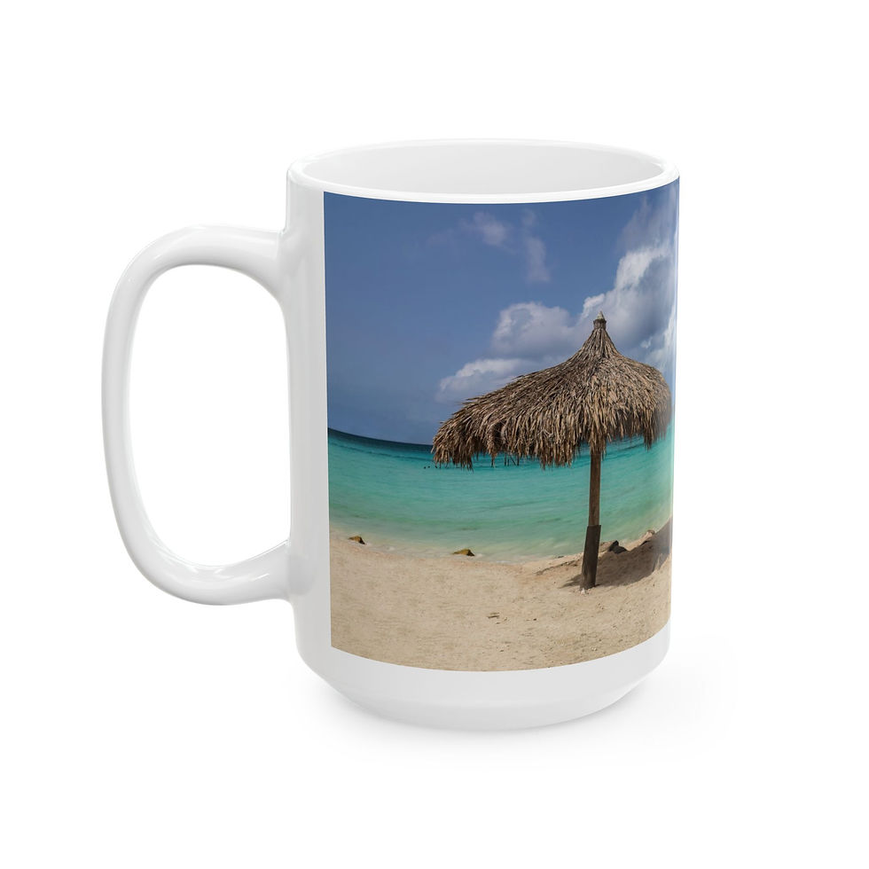 Thumbnail: Aruba - Tropical Beach Left-Handed Ceramic Photo Mug