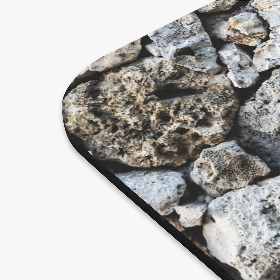 Thumbnail: custom photo mouse pad, coral rock wall, corner view.
