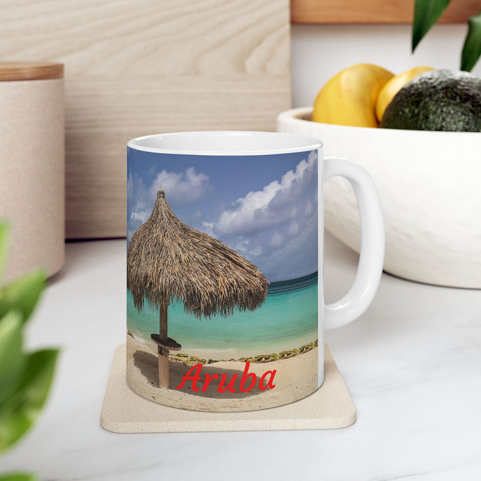 Thumbnail: Aruba - Tropical Beach Left-Handed Ceramic Photo Mug