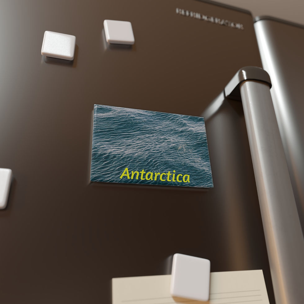 Thumbnail: Custom photo refrigerator magnet with patterned ocean ripples in the Drake Passage near Antarctica.