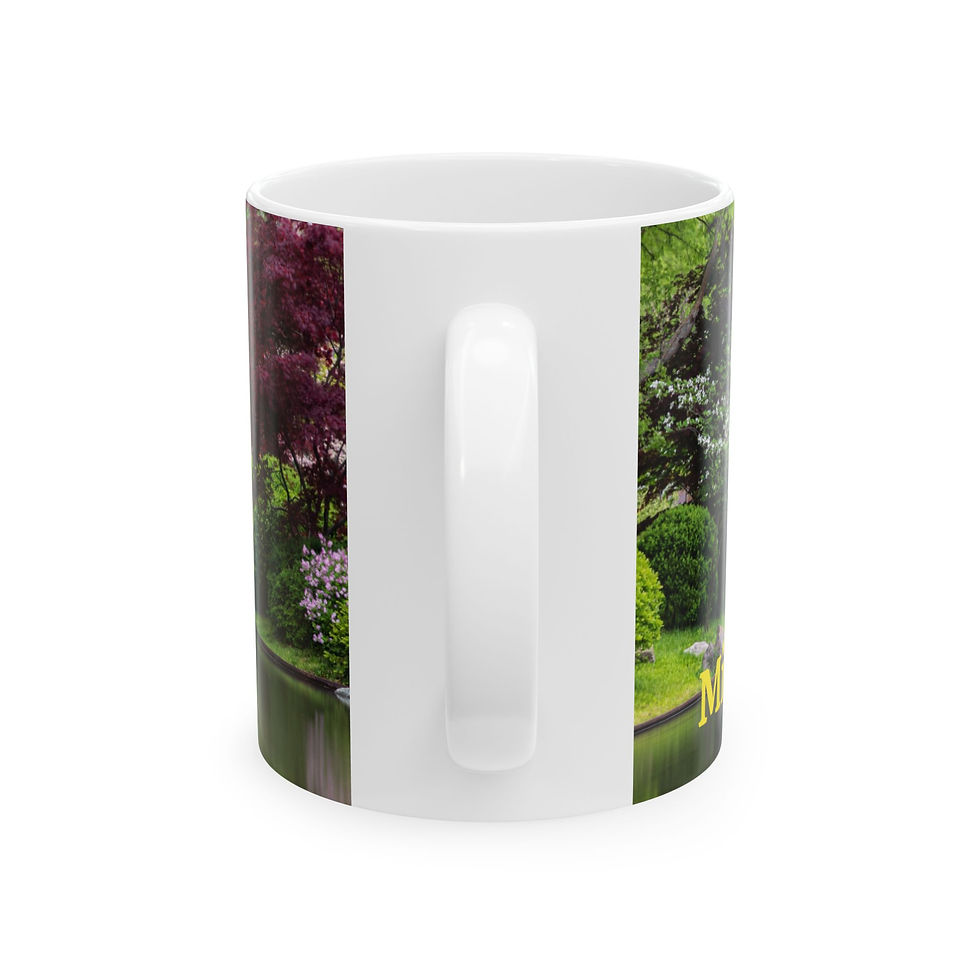 Thumbnail: Missouri - Wooden Bridge, Japanese Garden Right-Handed Ceramic Photo Mug