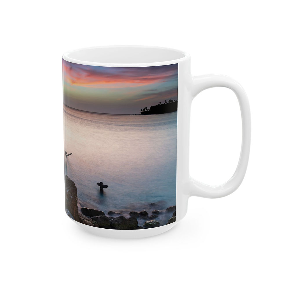 Thumbnail: Aruba  - Stunning Coastal Sunset Right-Handed Ceramic Photo Mug