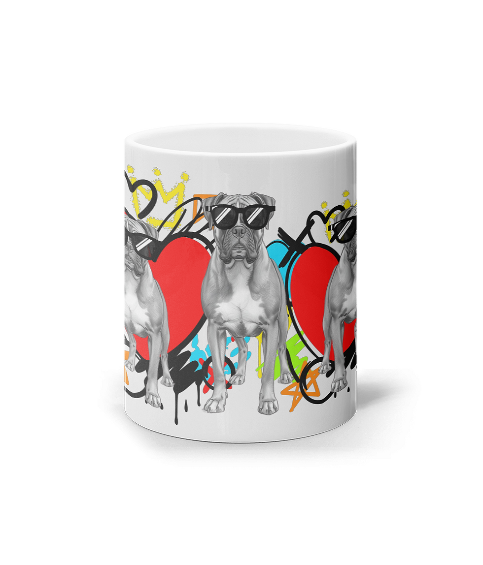 Add a little attitude to your morning brew! Our Graffiti & Tiaras design features cheeky, slightly arrogant dogs and cats who