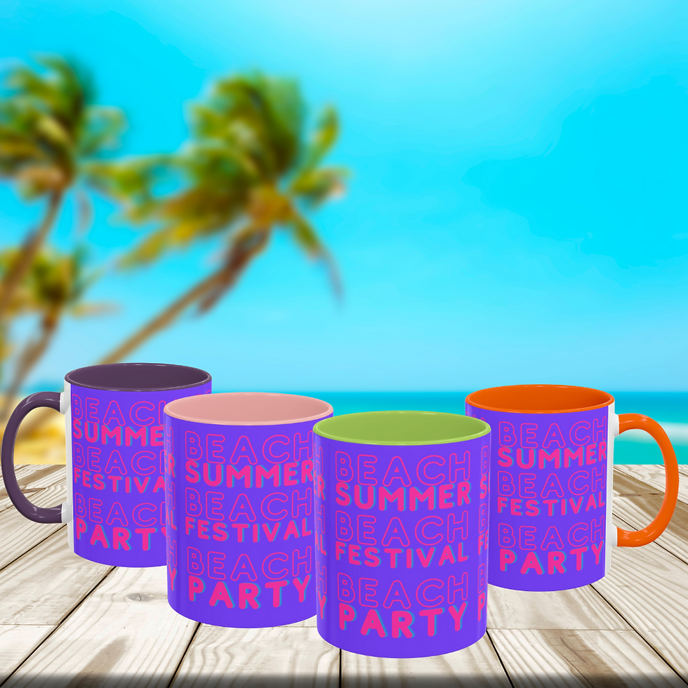 Sip into Summer: The Neon Summer Vibes 11oz Mug by Molarky