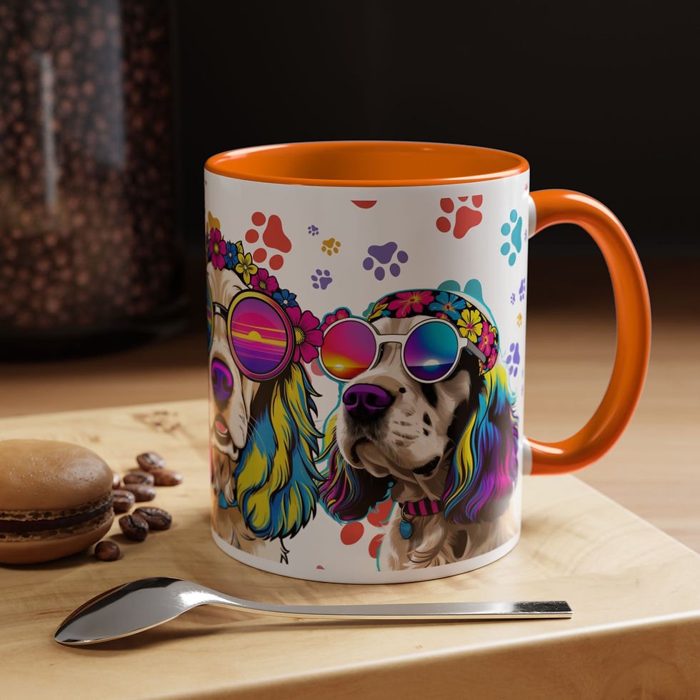 Vibrant Dog Lovers Coffee Mug - Colourful Pet Portraits 11 oz