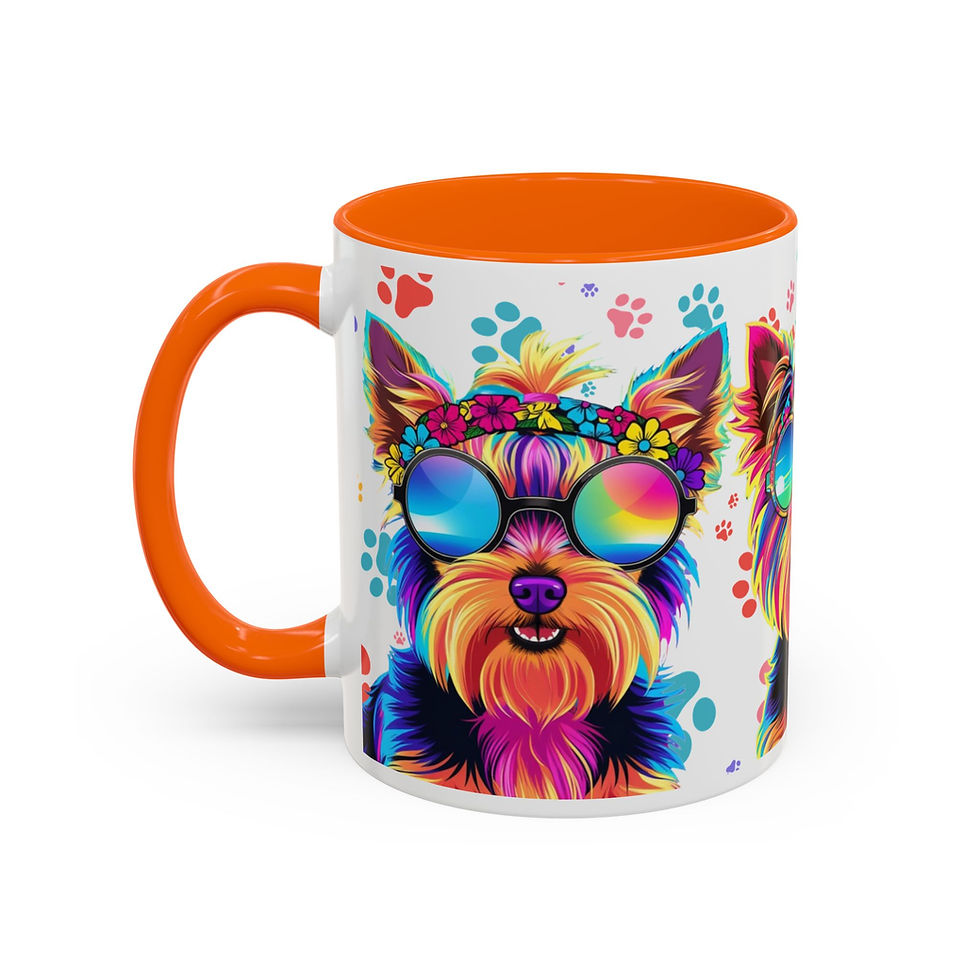 Vibrant Dog Lovers Coffee Mug - Colourful Pet Portraits 11 oz