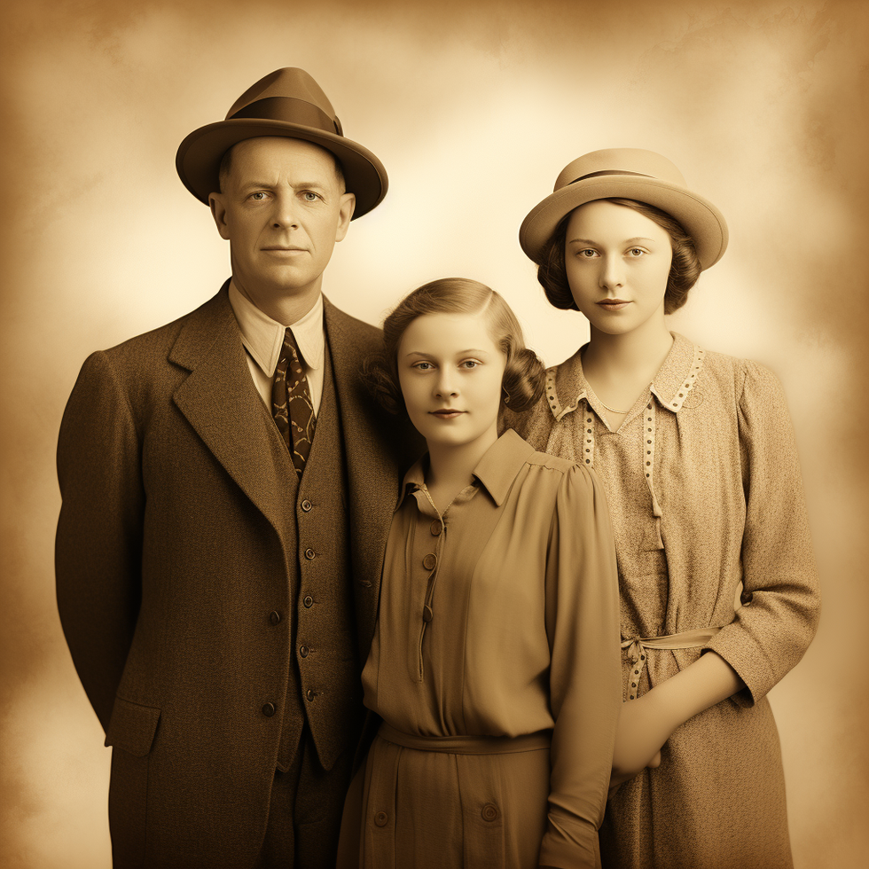 white family portrait