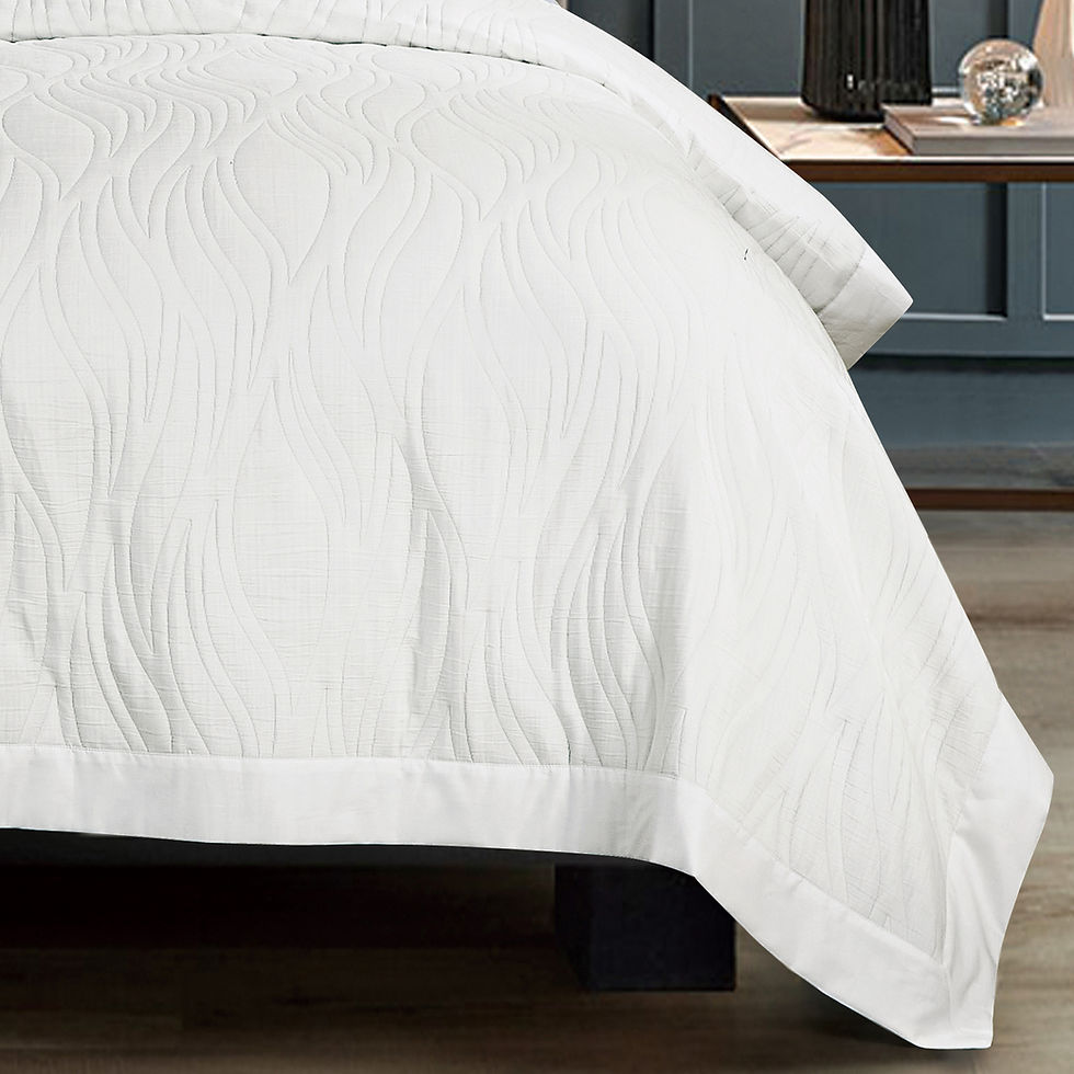 Thumbnail: Cotton White Bedspread Set
