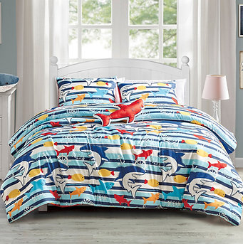 Ocean Life Blue Kids Comforter Set