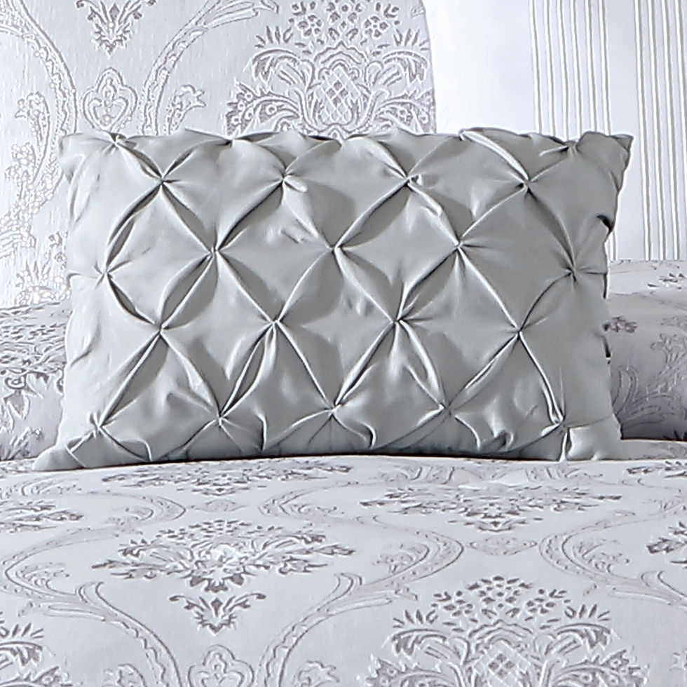 Thumbnail: Silver Damask Comforter Set