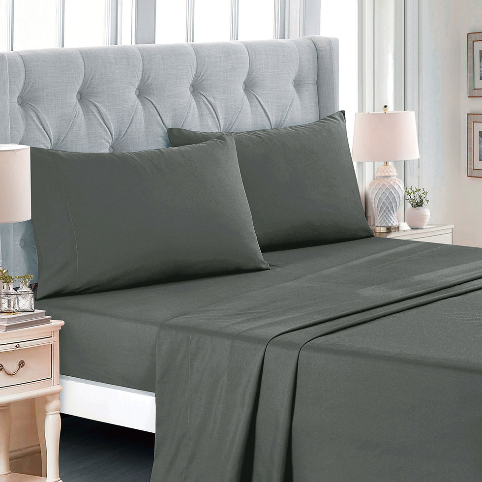 Thumbnail: Grey Comforter Set with Sheets