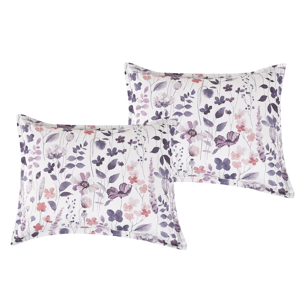 Thumbnail: Purple Floral Comforter with Sheet Set