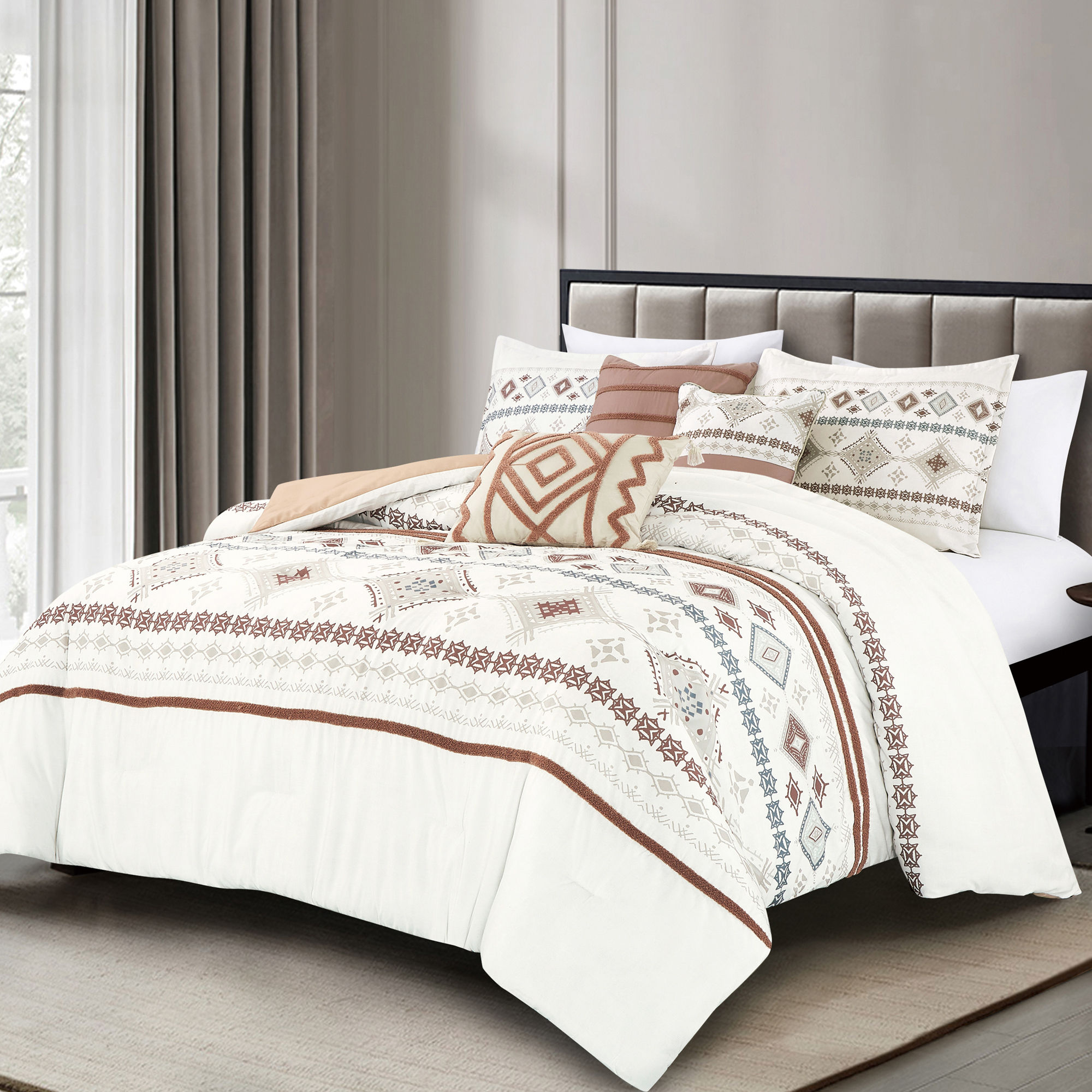 Aztec Tribal Printed Comforter Set