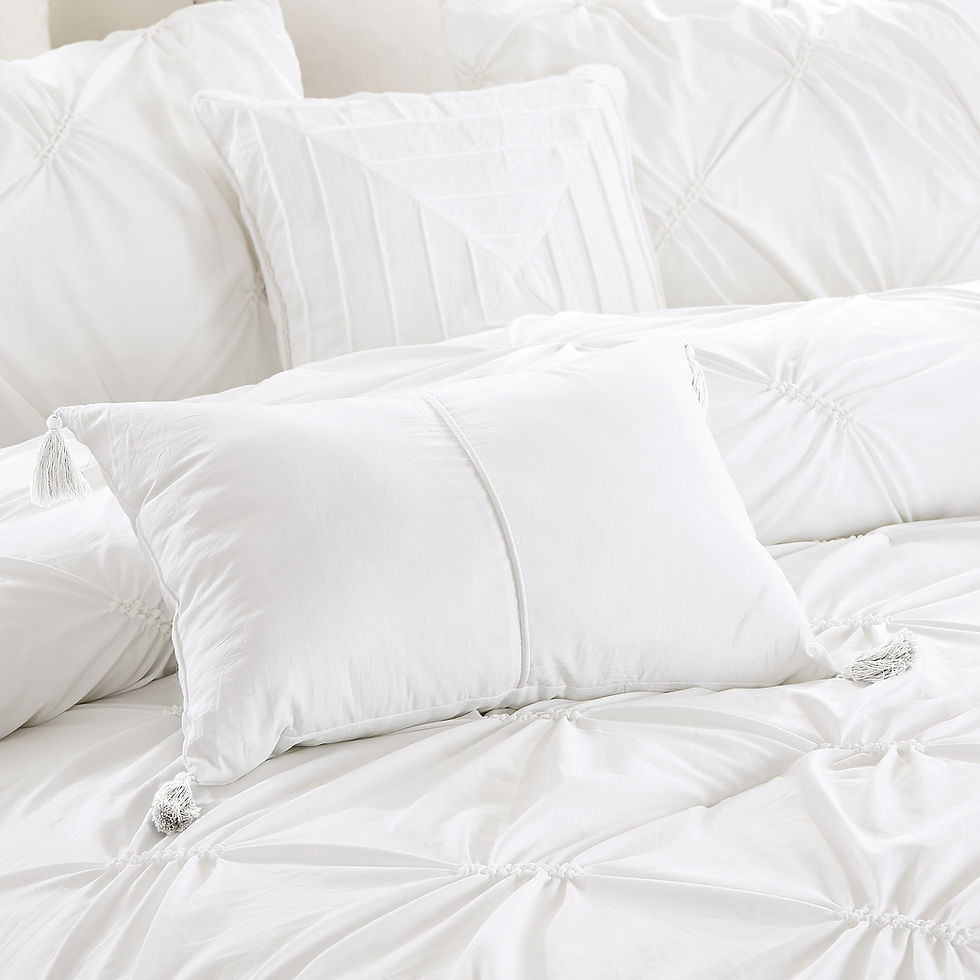 Thumbnail: White Diamond Pintuck Comforter Set