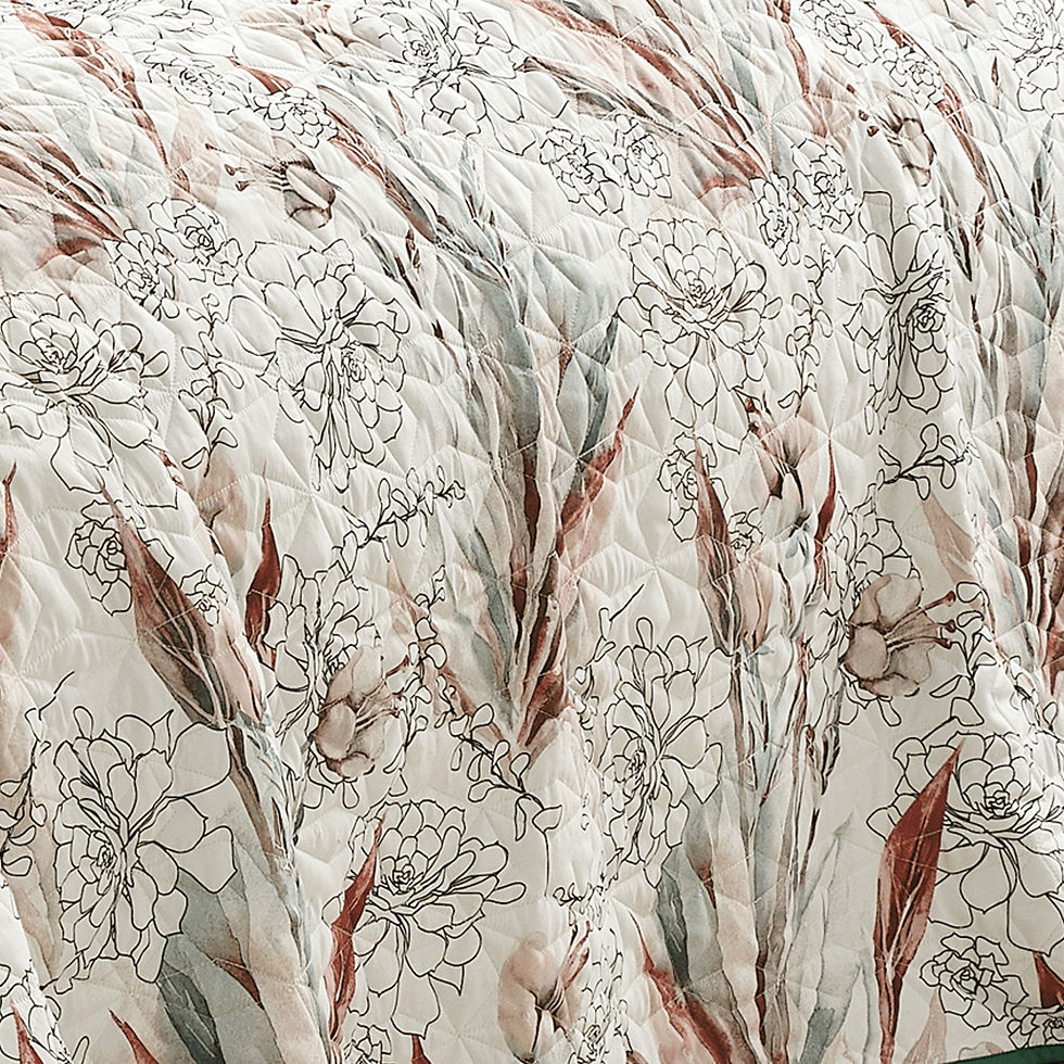Thumbnail: Green Botanical Quilt Set