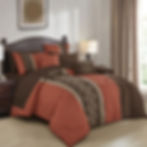 Rust Brown Comforter Set with Sheets