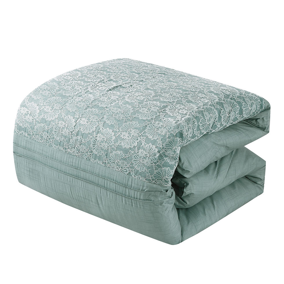 Thumbnail: Teal Lace Comforter Set