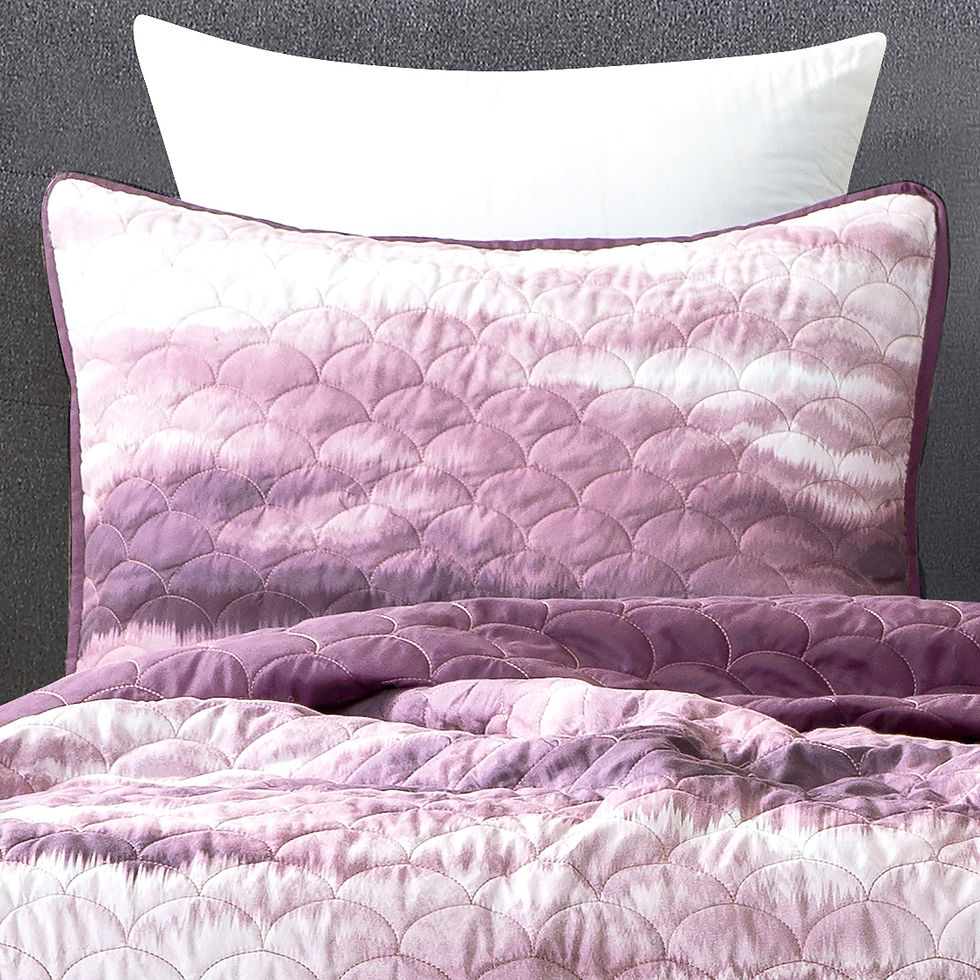 Thumbnail: Purple Abstract Bedspread Quilt Set with Pillow