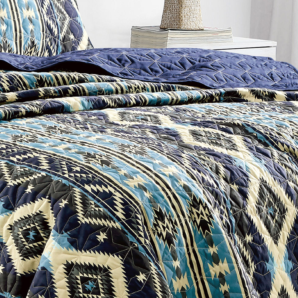 Thumbnail: 3-Piece Western Reversible Bedspread Quilt Set