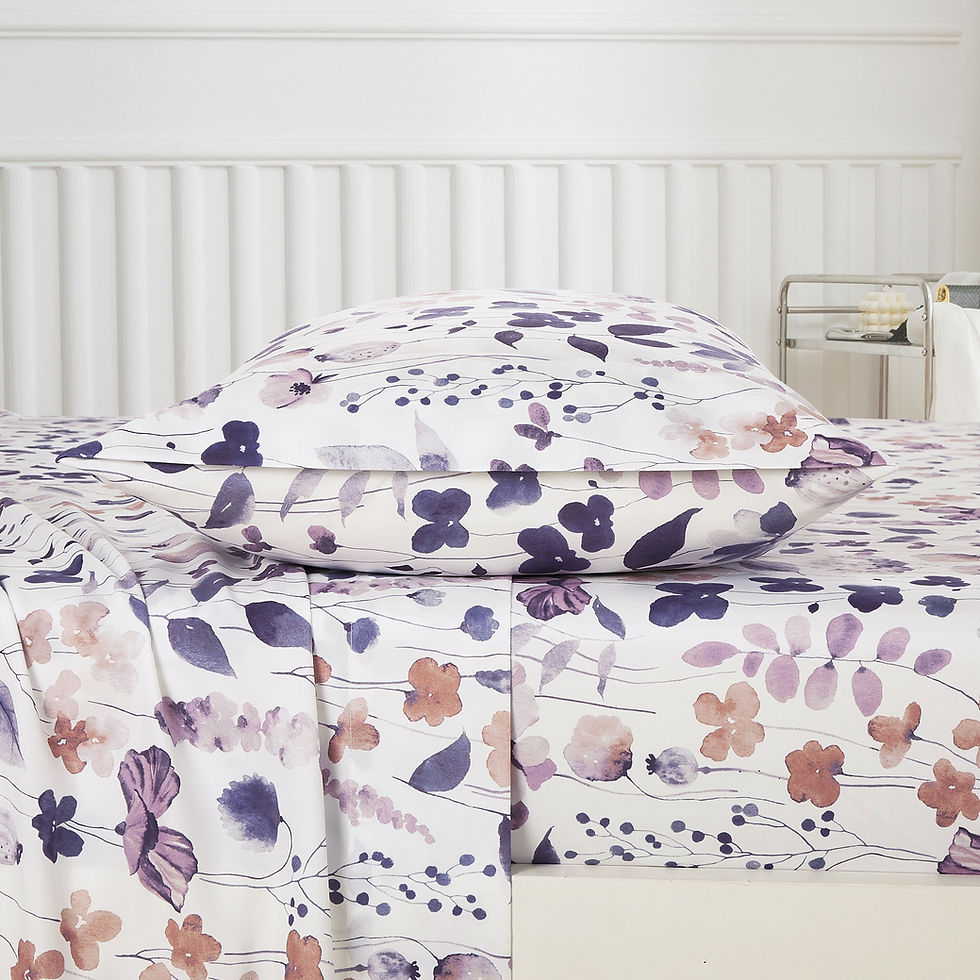 Thumbnail: Purple Floral Sheet Set