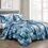Thumbnail: Abstract Blue Plaid Bedspread Set