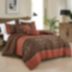 Terra Cotta & Brown Comforter Set