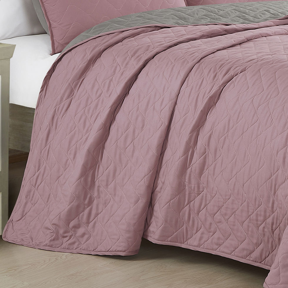 Thumbnail: Purple 3-Piece Quilt Set
