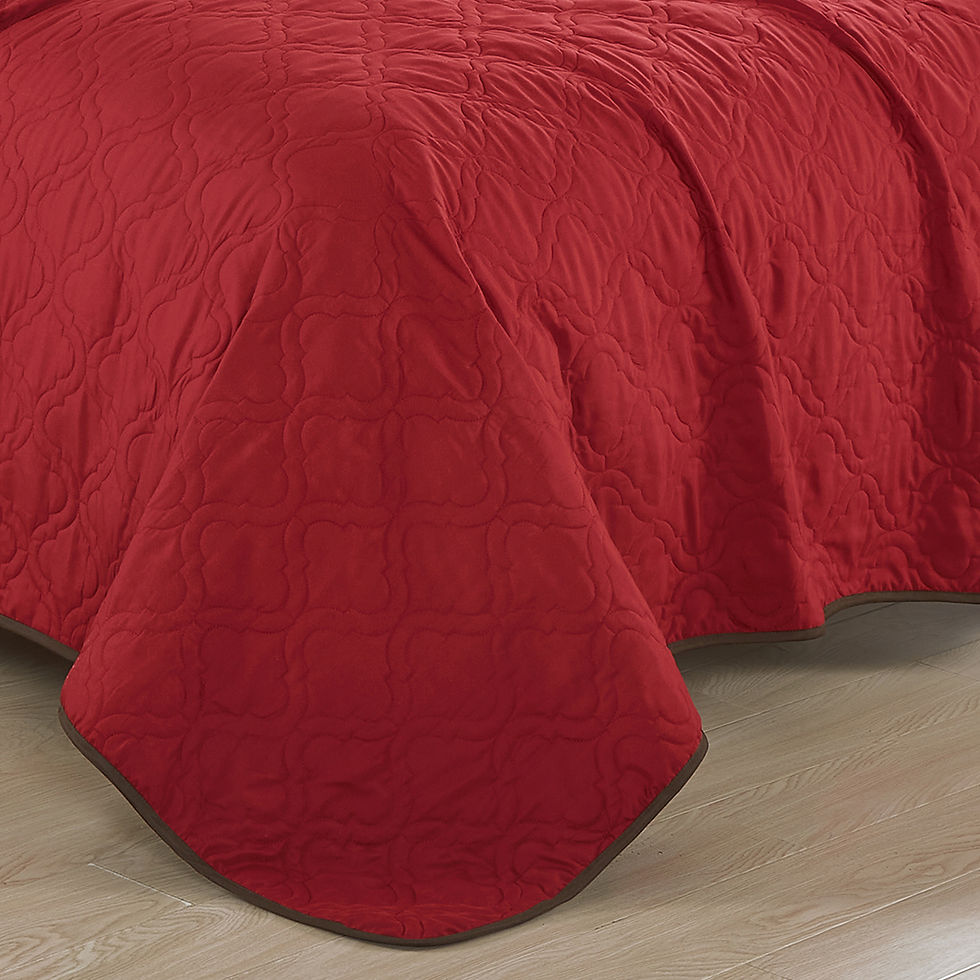 Thumbnail: Red 3-Piece Quilt Set