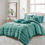 Thumbnail:  Green Striped Yarn Dyed Comforter Set