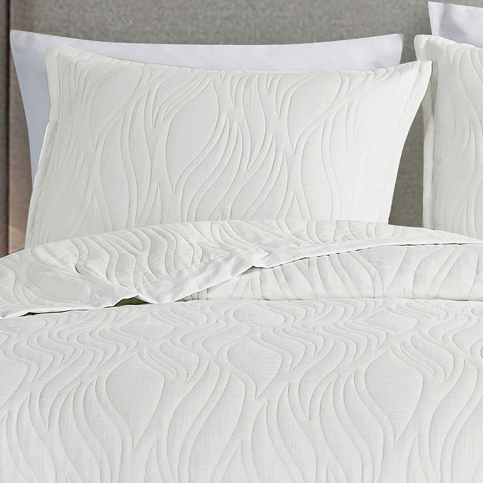 Thumbnail: Matelassé Cotton Bedspread Set
