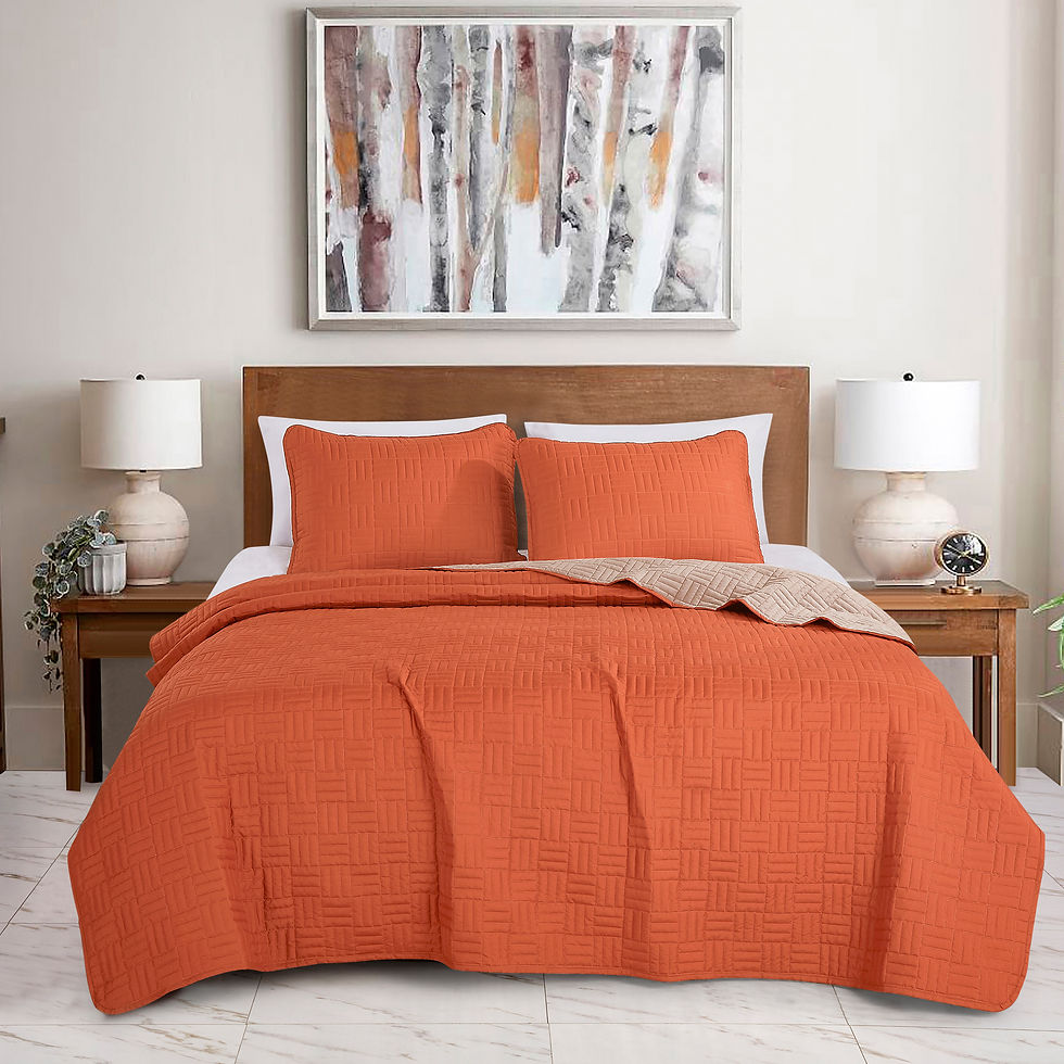 Brunt Orange Bedspread Set