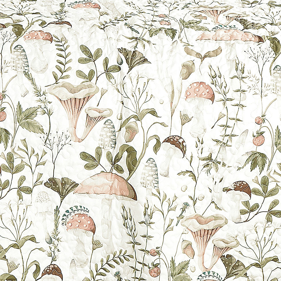 Thumbnail: Mushroom Green Bedspread Set