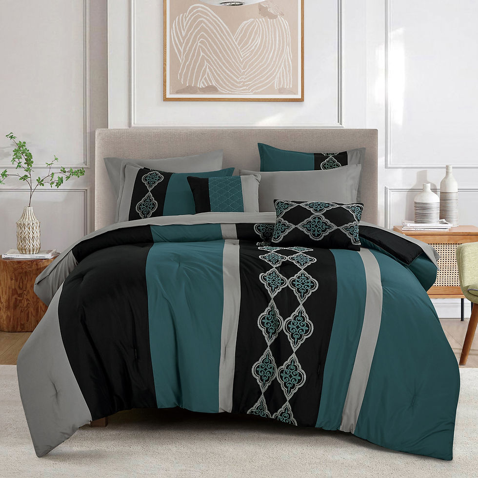 Green Comforter Set with Sheets