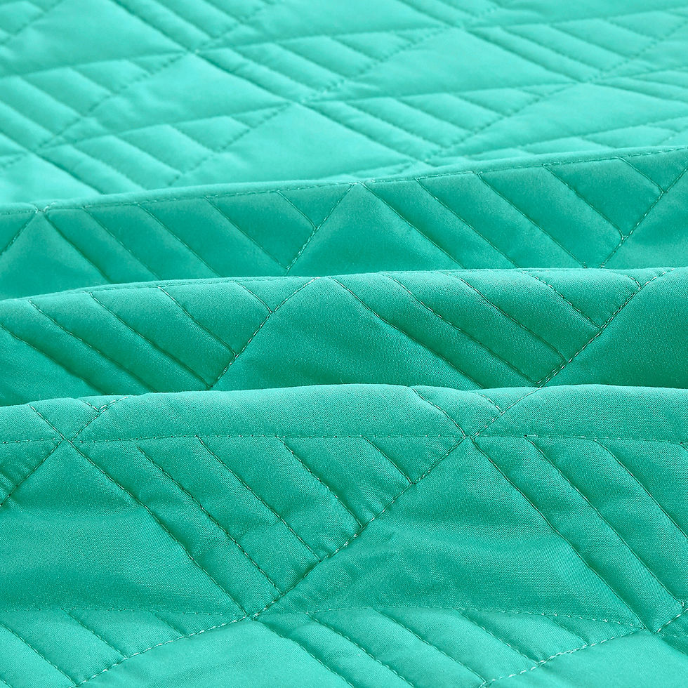 Thumbnail: Teal Quilt Bedspread Set - Quilted Bedspread