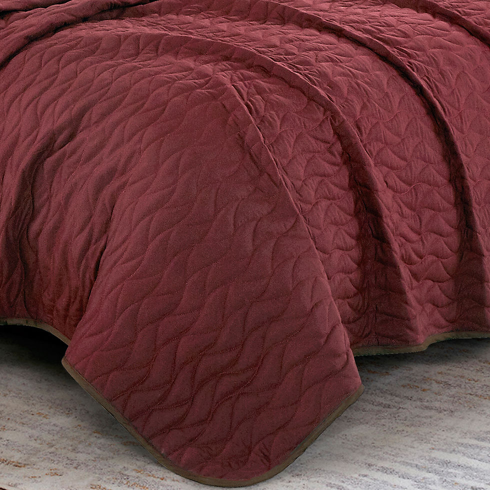 Thumbnail: Solid Red Bedspread Set