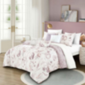 Mauve Dusty Purple Comforter Set