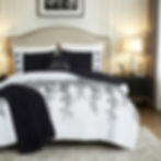 Black and White Sketch Floral Comforter Set