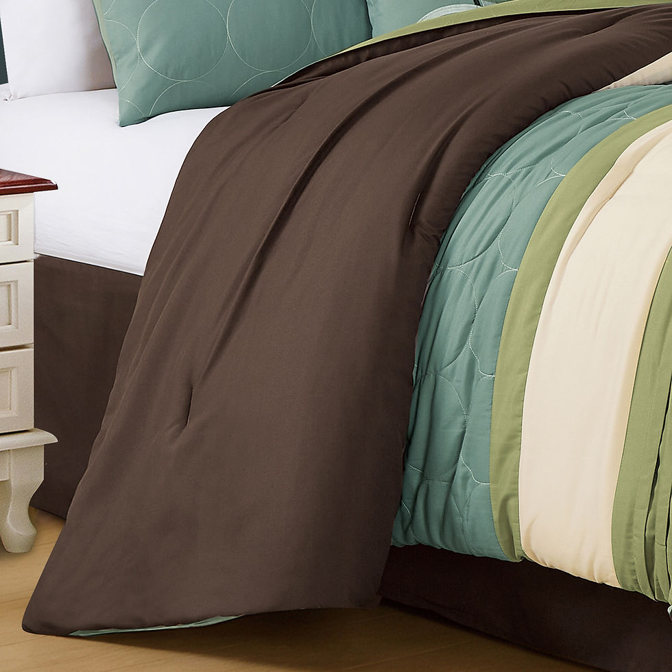 Thumbnail: Blue Pleated Comforter Set